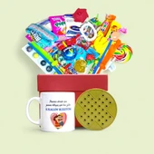 Geçmişin Büyüsüyle Dolu Özel Kırmızı Hediye Kutusu ve Ben Zaten Kralın Kızıyım Yazılı Kupa Bardak - 1