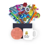 Nostaljik İçerikli Siyah Hediye Kutusu ve Kahrolsun Pilates Yaşasın Patates Yazılı Kupa Bardak - 2