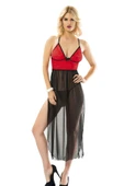 Siyah Kırmızı Tül Gecelik thumbnail 2