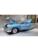 1958 Chevrolet Impala Mavi 1/24 Model Araba - 6