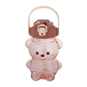 Relaxion Boyun Askılıklı, Hediyeli, İthal Lüx Kahverengi Ayıcıklı Matara 1100 Ml (449) - 1