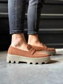 Yüksek Taban Klasik Ayakkabı Taba Süet thumbnail 2