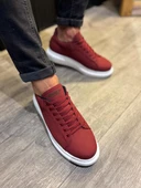 Yüksek Taban Günlük Ayakkabı Bordo (Beyaz Taban) thumbnail 4