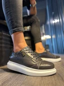 Yüksek Taban Günlük Ayakkabı Parlak Gri thumbnail 1