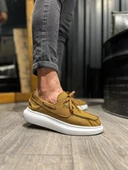 Yüksek Taban Mevsimlik Keten Ayakkabı Taba thumbnail 4