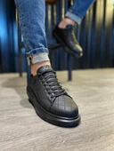 Yüksek Taban Günlük Ayakkabı KAPİTONE Siyah (Siyah Taban) thumbnail 4