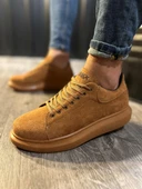 Yüksek Taban Günlük Ayakkabı Taba Süet thumbnail 3