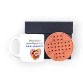 Nostalji Dolu Siyah Hediye Kutusu ve Ben Zaten Kralın Kızıyım Baskılı Kupa Bardak - 3