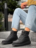 Yüksek Taban Ayakkabı Siyah (Siyah Taban) thumbnail 2