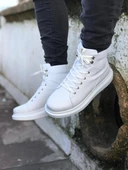 Yüksek Taban Ayakkabı Beyaz thumbnail 2