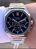 Ferrucci İç Fonksiyonları Aktif Takvim Ve Gün 30mt Suya Dayanıklı Çelik Kordon Erkek Kol Saati VS.BLKT.0462 - 2