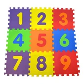 9 Parça Çocuk Oyun Karosu Eva Puzzle Yer Matı Sayılar Eğitici Oyun Halısı - 2