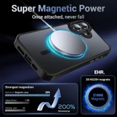 iPhone 16 Uyumlu Kamera Korumalı Magsafe Wireless Şarj Özellikli Mat Silikon Kılıf - 3