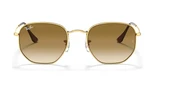Ray-Ban Hexagonal 3548 001/51 Gold-Light Brown Güneş Gözlüğü thumbnail 2