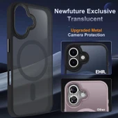 iPhone 16 Uyumlu Kamera Korumalı Magsafe Wireless Şarj Özellikli Mat Silikon Kılıf - 4