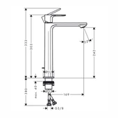 Hansgrohe Rebris E Lavabo Bataryası ComfortZone 240 - 3