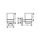 Hansgrohe Logis Universal Diş Fırçası Bardağı Krom - 2