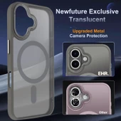 iPhone 16 Uyumlu Kamera Korumalı Magsafe Wireless Şarj Özellikli Mat Silikon Kılıf - 11