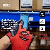 TG1290 Dokunmatik Antistatik A Seviye Kesilme Yırtılma Dirençli Çok Amaçlı İş Eldiveni - 11 Beden - 4