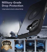 iPhone 16 Uyumlu Kamera Korumalı Magsafe Wireless Şarj Özellikli Mat Silikon Kılıf - 5