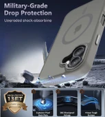 iPhone 16 Uyumlu Kamera Korumalı Magsafe Wireless Şarj Özellikli Mat Silikon Kılıf - 12