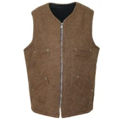Erkek Keçe Yelek Açık Kahverengi TdrTR - 1