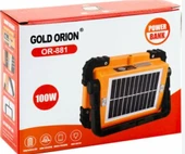 Gold Orion OR-881 100W El Feneri Güneş Paneli USB Şarjlı - 1