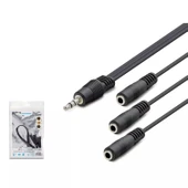 Hadron Hdx1023 3.5Mm To 3 3.5Mm F Kablo 2Line 30Cm Siyah - 1