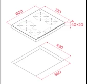 TEKA TBC 64010 TTC BK 60 CM VİTROSERAMİK SİYAH CAM ELEKTRİKLİ OCAK - 3