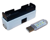 Mini Powerbank Tek Hücreli 18650 Li-Ion 3.7V Pil Type-C ile Şarj ve Mini USB Led Lamba - 3