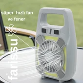 Gold Silver GS-265 Şarjlı Fanlı Işık – 10W Güç | Type-C Şarj | LED Işık + Fan | Su Geçirmez Tasarım - 1