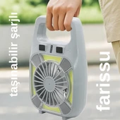 Gold Silver GS-265 Şarjlı Fanlı Işık – 10W Güç | Type-C Şarj | LED Işık + Fan | Su Geçirmez Tasarım - 3