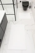 %100 Pamuk Dokuma, Su Emici, Banyo Paspas Seti, Banyo Halısı Vera 2'li Klozet Takım 60x100-60x50 - 1