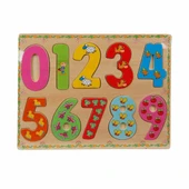5215 -Wooden Puzzle Numbers 10 Parça - 1