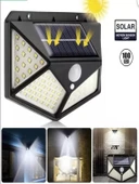 100 Ledli 3 ModGüneş Enerjili Solar Lamba Bahçe Yazlık Ev Led Hareket Sensörlü 4 Taraflı Aydınlatma - 1