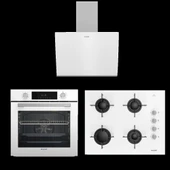 Arçelik Yeni Model Beyaz Üçlü Cam Ankastre Set - 1