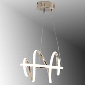 TT005-FSR TT Aydınlatma Burgu Modeli Fransız Sarı Kaplama Led Avize thumbnail 1