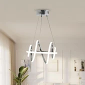 TT005-KR TT Aydınlatma Burgu Modeli Krom Kaplama Led Avize thumbnail 2