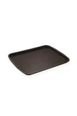 Siyah Midi Boy Plastik Servis Tepsisi  Kırılmaz Lokanta Büfe Fast Food Kullanım (44x32 Cm) - 2