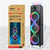 Zore GD-3126 Dijital LED Göstergeli Mikrofonlu RGB TWS Üçlü 10 inç Stereo Bass Kablosuz Karaoke Hoparlör - 4