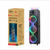 Zore GD-3126 Dijital LED Göstergeli Mikrofonlu RGB TWS Üçlü 10 inç Stereo Bass Kablosuz Karaoke Hoparlör - 3