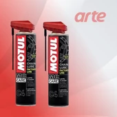 Motul C4 Zincir Yağlama Spreyi 400 ml – Racing Chain Lube | 2'li Set | Teflon Katkılı Zincir Yağı - 1