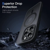 iPhone 14 Pro Max Uyumlu Kamera Korumalı Magsafe Wireless Şarj Özellikli Mat Silikon Kılıf - 5