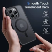 iPhone 14 Pro Max Uyumlu Kamera Korumalı Magsafe Wireless Şarj Özellikli Mat Silikon Kılıf - 4