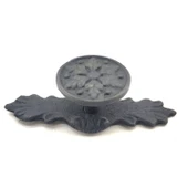 Antika Tarz Dekoratif Pirinç Çiçek Düğme - 27x70 Mm, Oksit - 2