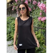 Lucky Life Kadın Askılı Yuvarlak Yaka Viskon Iki Iplik Bluz Ve Eşofman Altı Ikili Takım - 1