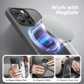 iPhone 14 Pro Max Uyumlu Kamera Korumalı Magsafe Wireless Şarj Özellikli Mat Silikon Kılıf - 9