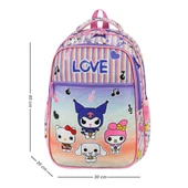 İlkokul Çantası Kuromi 2'li Set 40*30 Cm Beslenme Çantası Ortopedik Sırt Çantası Kız Çocuk - 2