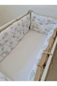80x140 Beşik Uyumlu 4 Parça Beşik Kenar Koruma Takımı – %100 Pamuk – Yıkanabilir - 3