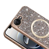 Apple iPhone 16E Kılıf Pırlanta Tasarımlı M-safe Şarj Özellikli Redclick Mozaik Silikon Kapak thumbnail 7